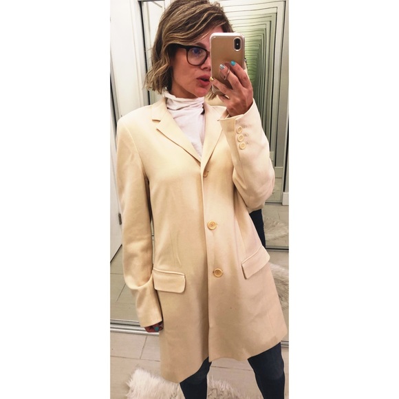 Theory Jackets & Blazers - Theory Wool Coat in Cream